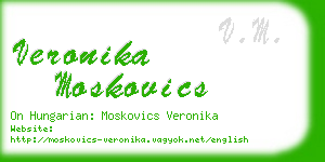 veronika moskovics business card